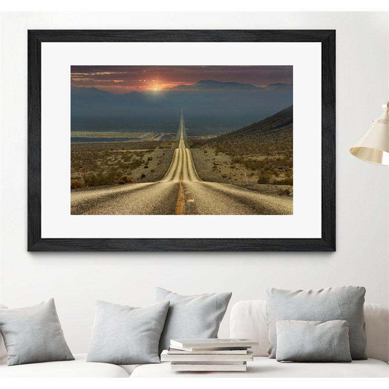 Giant Art 36x24 Shatov - My way Matted and Framed in Multi-Color