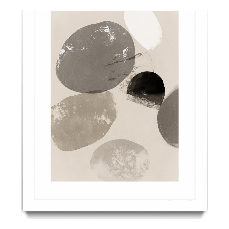 Giant Art 30x40 Floating Rocks II Matted and Framed in Multi-Color
