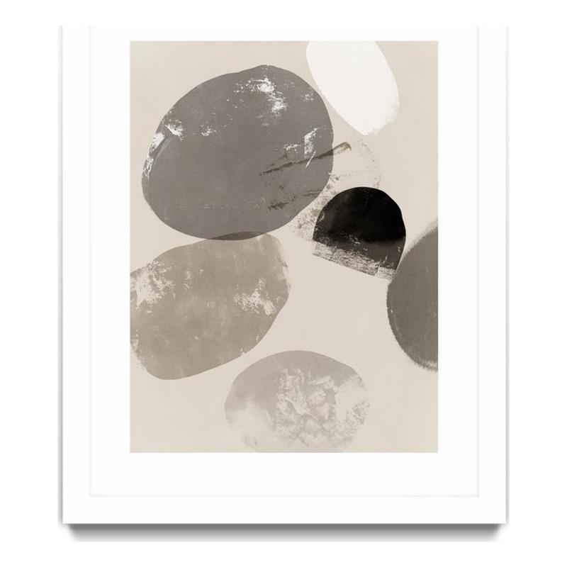 Giant Art 24x32 Floating Rocks II Matted and Framed in Multi-Color