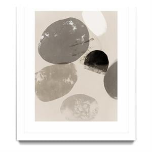 Giant Art 24x32 Floating Rocks II Matted and Framed in Multi-Color