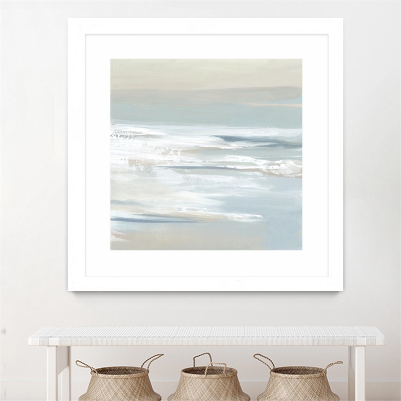 Giant Art 36x36 Shadows of the Sea I Matted and Framed in White