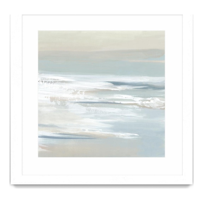 Giant Art 36x36 Shadows of the Sea I Matted and Framed in White