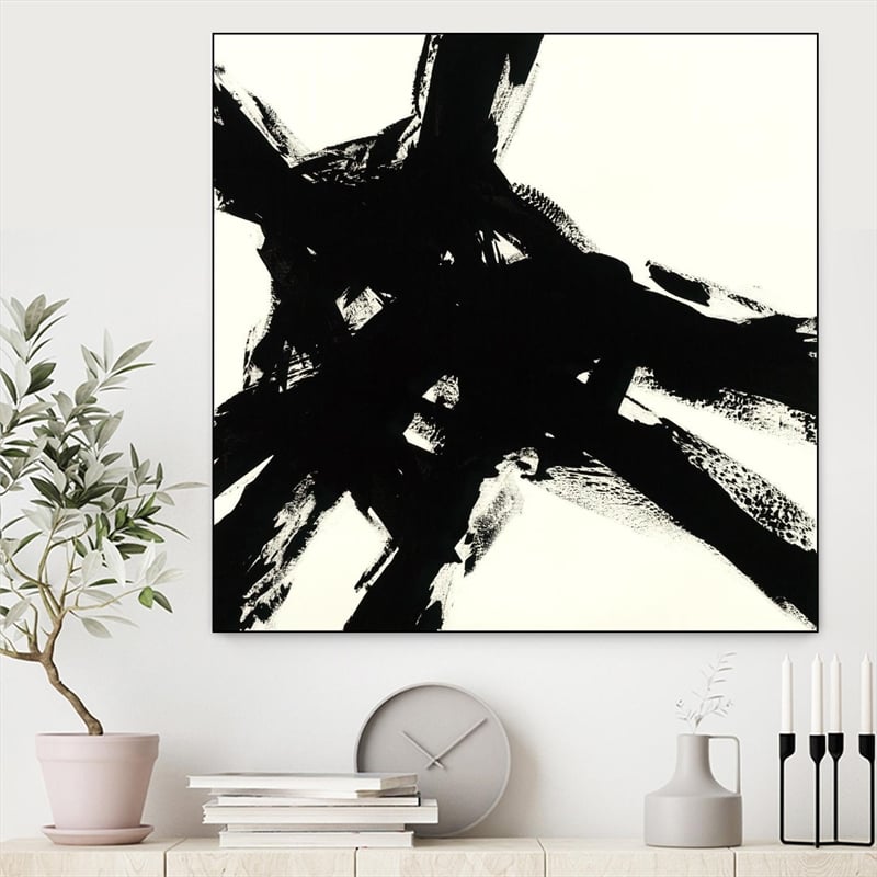 Giant Art Canvas  30x30 Shadow Complex Framed in Multi-Color