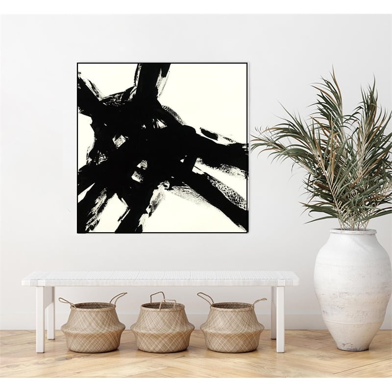 Giant Art Canvas  30x30 Shadow Complex Framed in Multi-Color