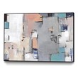 Giant Art Canvas  36x24 Intertwining Grid II Framed in Multi-Color