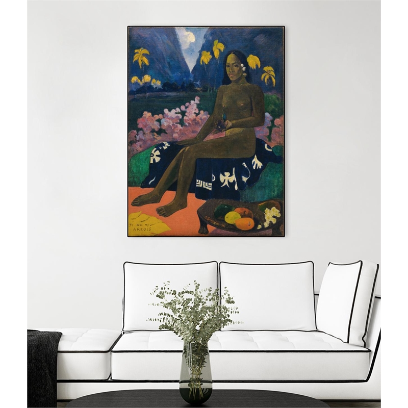 Giant Art Canvas  24x32 The Seed of the Areoi  1892 Framed in Multi-Color