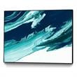 Giant Art Canvas  32x24 Gray And Gold Framed in White