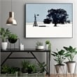 Giant Art Canvas  32x24 Keeping Company Framed in Multi-Color