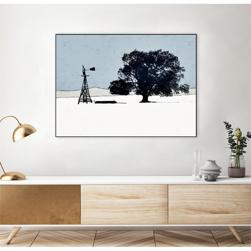 Giant Art Canvas  24x18 Keeping Company Framed in Multi-Color