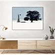 Giant Art Canvas  24x18 Keeping Company Framed in Multi-Color