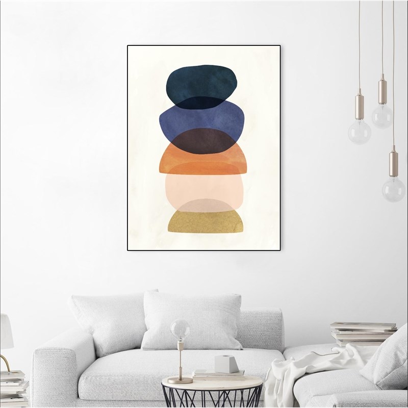 Giant Art Canvas  24x32 Mod Pods I Framed in Multi-Color