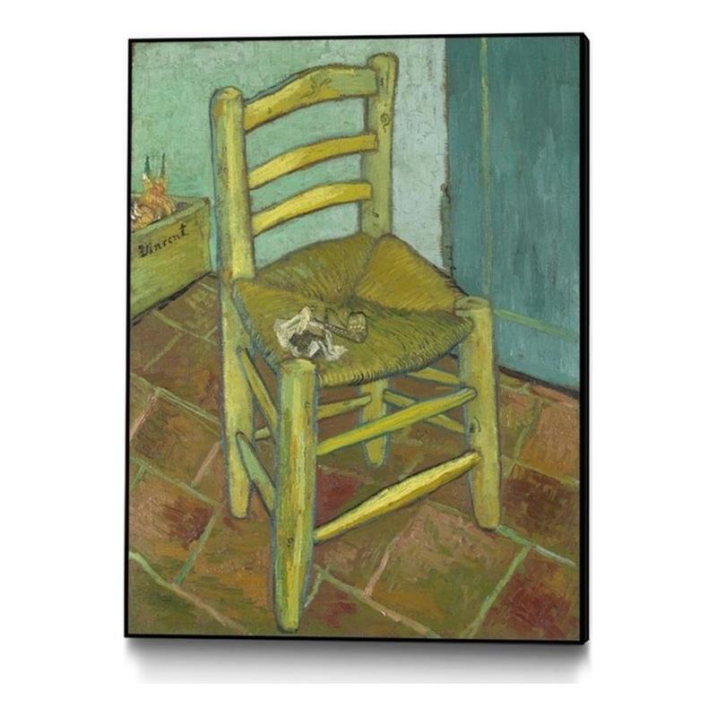 Giant Art Canvas  24x32  Van Gogh's Chair  1888  Framed in Yellow
