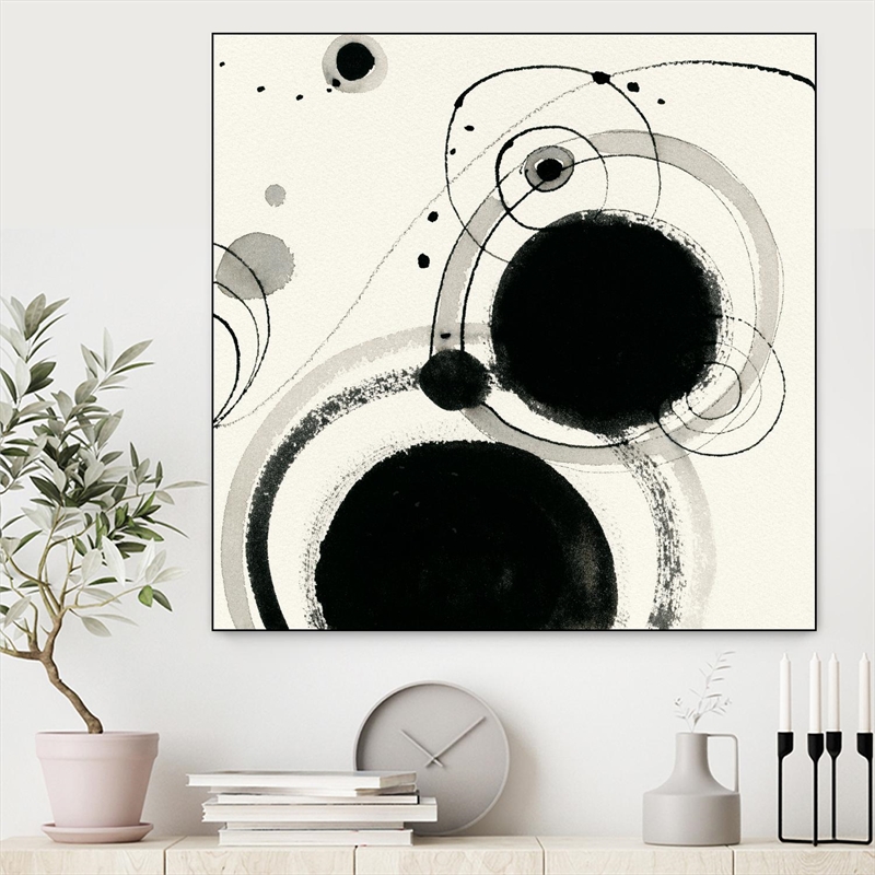 Giant Art Canvas  20x20 Planetary III Framed in Multi-Color