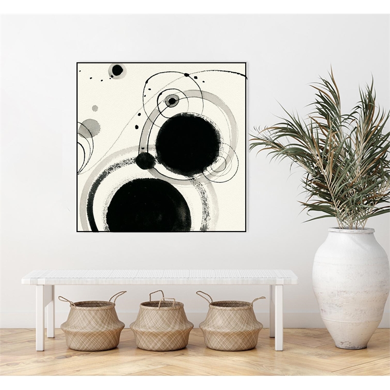 Giant Art Canvas  20x20 Planetary III Framed in Multi-Color