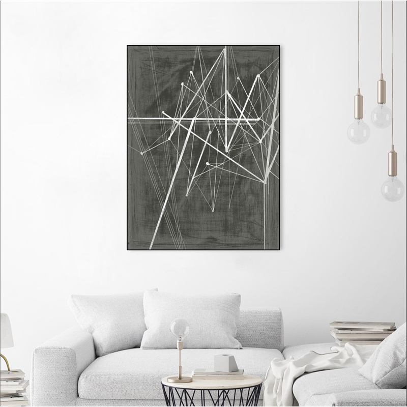 Giant Art Canvas  30x40 Vertices II Framed in White