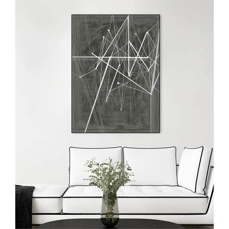 Giant Art Canvas  24x32 Vertices II Framed in White