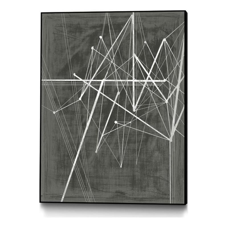 Giant Art Canvas  24x32 Vertices II Framed in White