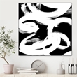 Giant Art Canvas  20x20 White Trails II Framed in Multi-Color