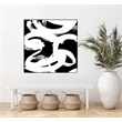 Giant Art Canvas  20x20 White Trails II Framed in Multi-Color