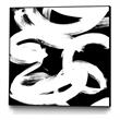 Giant Art Canvas  20x20 White Trails II Framed in Multi-Color