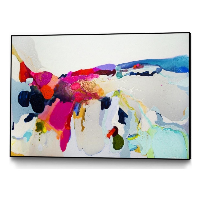 Giant Art Canvas  36x24 Reach in out Framed in Pink