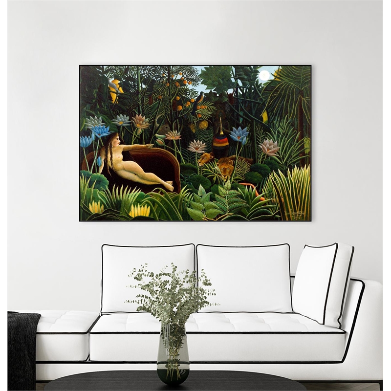 Giant Art Canvas  36x24 The Dream  1910 Framed in Multi-Color