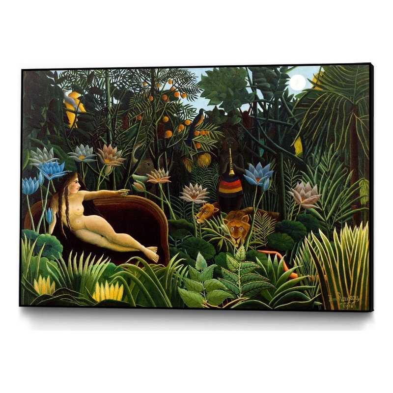 Giant Art Canvas  36x24 The Dream  1910 Framed in Multi-Color