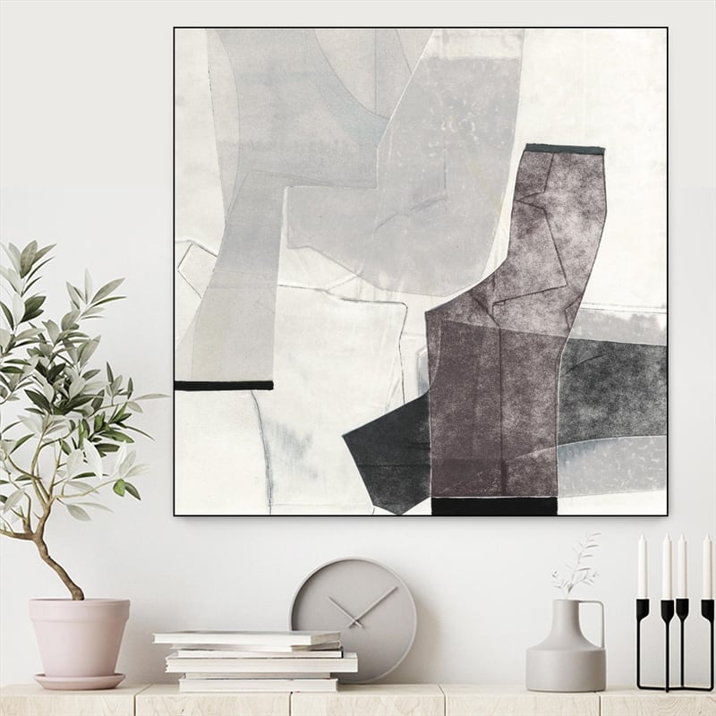 Giant Art Canvas  20x20 The City Walls Framed in Multi-Color