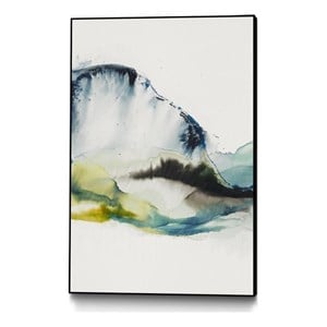 Giant Art Canvas  24x36 Abstract Terrain III Framed in Multi-Color