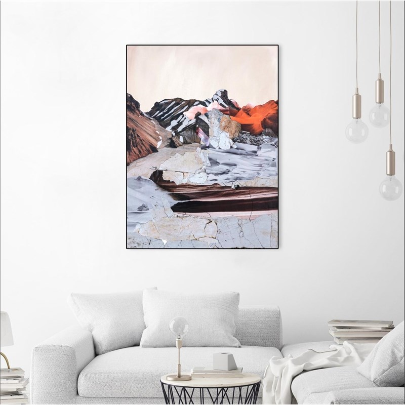 Giant Art Canvas  24x32 New Era 1 Framed in Multi-Color