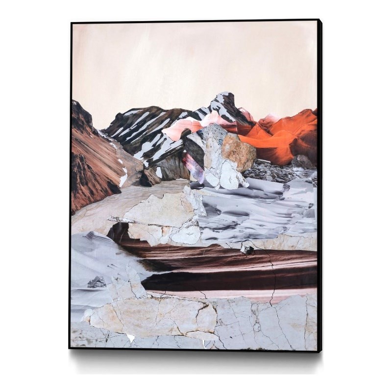 Giant Art Canvas  24x32 New Era 1 Framed in Multi-Color