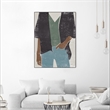 Giant Art Canvas  30x40 Casual I Framed in Multi-Color