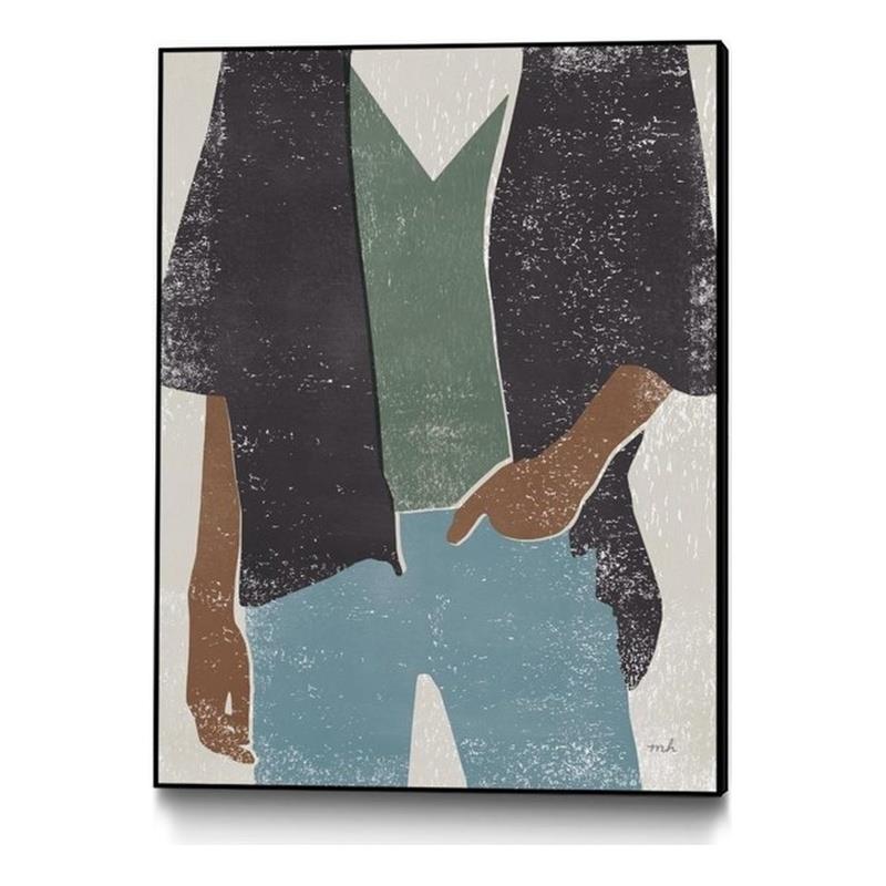 Giant Art Canvas  30x40 Casual I Framed in Multi-Color