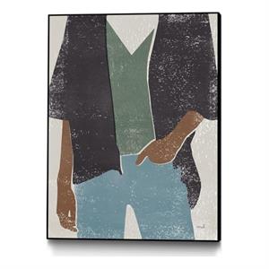 Giant Art Canvas  30x40 Casual I Framed in Multi-Color