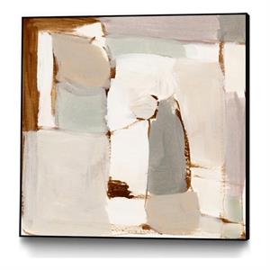 Giant Art Canvas  20x20 Mint Chip II Framed in White