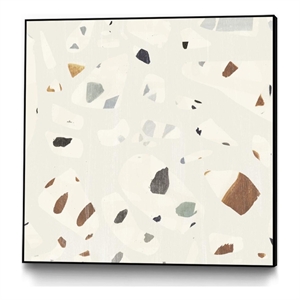 Giant Art Canvas  30x30 Abstract Terazzo II Framed in Multi-Color