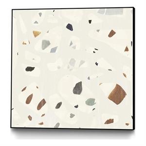 Giant Art Canvas  20x20 Abstract Terazzo II Framed in Multi-Color