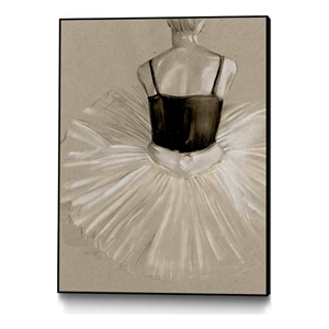 Giant Art Canvas  30x40 Black Leotard II Framed in White