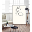 Giant Art Canvas  24x36 Contour Figure 4 Framed in White