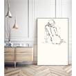Giant Art Canvas  24x36 Contour Figure 4 Framed in White