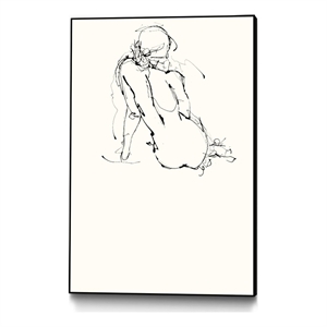 Giant Art Canvas  24x36 Contour Figure 4 Framed in White