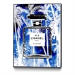 Giant Art Canvas  30x40 Chanel Blue Palms Framed in Multi-Color