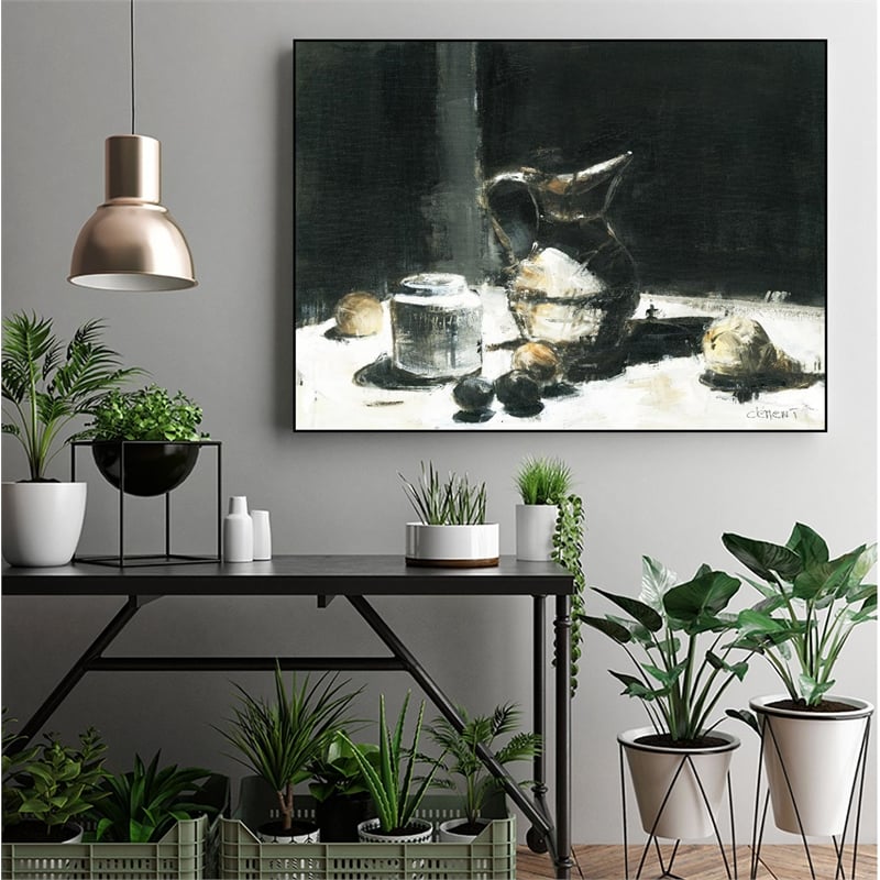 Giant Art Canvas  40x30 Nature Morte I Framed in Multi-Color