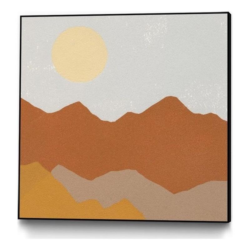 Giant Art Canvas  20x20 Desert Sun II Framed in Multi-Color