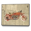 Giant Art Canvas  40x30 Vintage Red Framed in Red