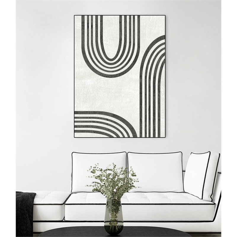 Giant Art Canvas  24x32 Modern Arc IV Framed in Multi-Color