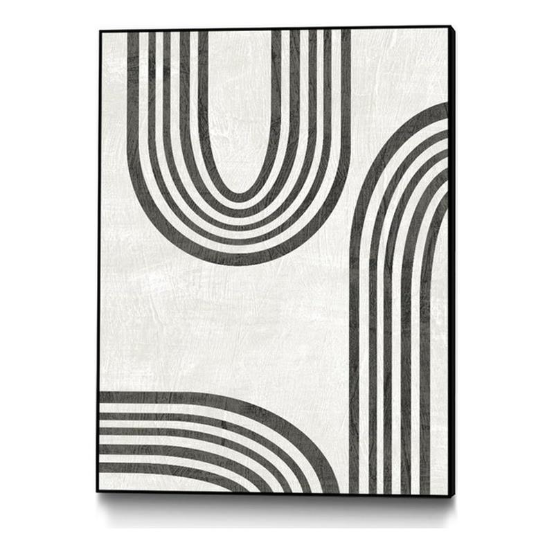 Giant Art Canvas  24x32 Modern Arc IV Framed in Multi-Color