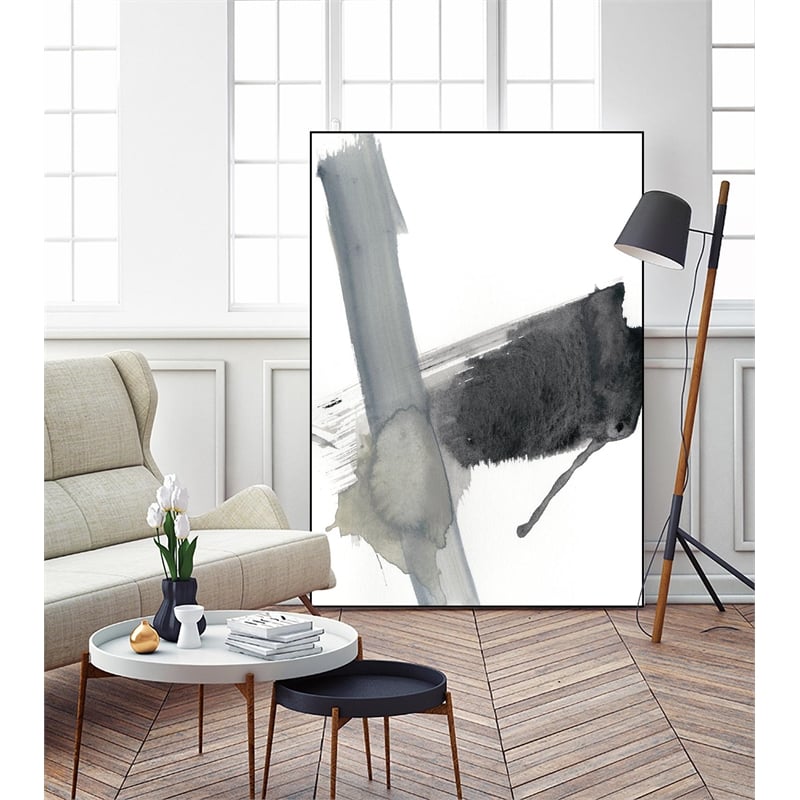 Giant Art Canvas  24x36 Kinetic Grid IV Framed in Multi-Color
