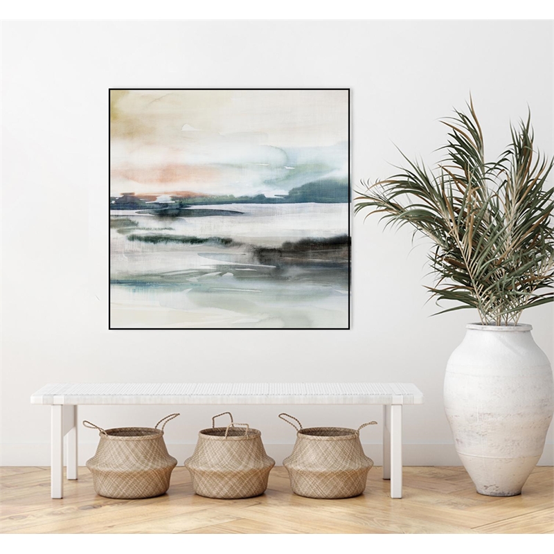 Giant Art Canvas  30x30 Dusk Fall I Framed in Multi-Color