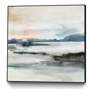 Giant Art Canvas  30x30 Dusk Fall I Framed in Multi-Color